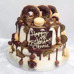 A Chocolate Cake with 2 to 3 Tiers