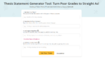 Thesis Statement Generator Tool 